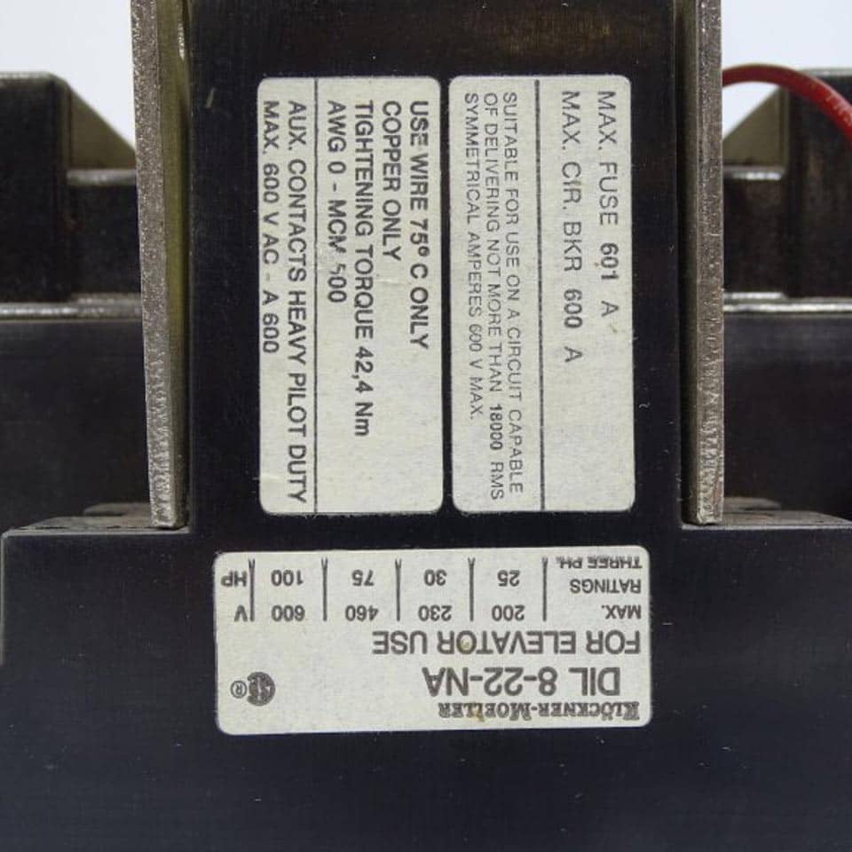 کنتاکتور مولر آلمان MOELLER DIL 8 22